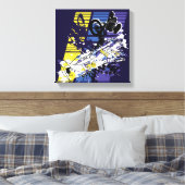 "Ik hou van mijn leven" BMX canvas Afdruk (Insitu (Slaapkamer))