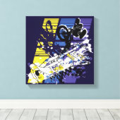 "Ik hou van mijn leven" BMX canvas Afdruk (Insitu (Houten vloer))