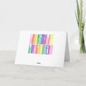 Ik hou van mijn leven en leef mijn droomkleurige r kaart (Achterkant)