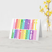 Ik hou van mijn leven en leef mijn droomkleurige r kaart (Gele Bloem)