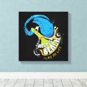 "Ik hou van mijn leven" origineel Canvas Afdruk (Insitu (Houten vloer))