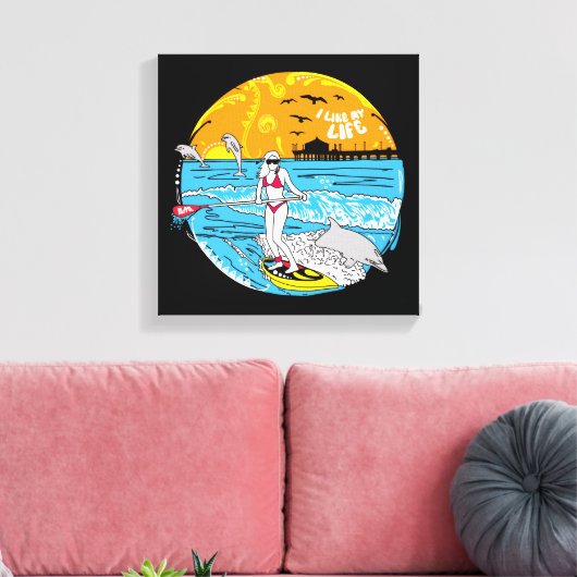 "Ik hou van MIJN leven" Paddle Board CANVAS (Insitu (Woonkamer))
