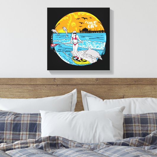 "Ik hou van MIJN leven" Paddle Board CANVAS (Insitu (Slaapkamer))