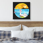 "Ik hou van MIJN leven" Paddle Board CANVAS Afdruk (Insitu (Slaapkamer))