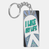 "Ik hou van mijn leven" sleutelhanger (Voorkant Links)