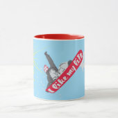 "Ik hou van mijn leven" sneeuwbordmok Mok (Midden)