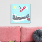 "Ik hou van mijn leven" snowboarden canvas Afdruk (Insitu (Woonkamer))