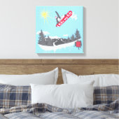 "Ik hou van mijn leven" snowboarden canvas Afdruk (Insitu (Slaapkamer))