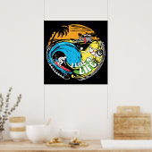 "Ik hou van mijn leven" strand poster (Keuken)
