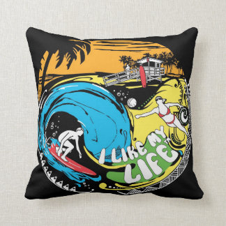 "Ik hou van mijn leven" strandkussens Kussen