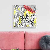 "Ik hou van mijn leven" surfdoek Canvas Afdruk (Insitu (Woonkamer))