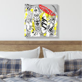 "Ik hou van mijn leven" surfdoek Canvas Afdruk (Insitu (Slaapkamer))