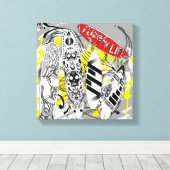 "Ik hou van mijn leven" surfdoek Canvas Afdruk (Insitu (Houten vloer))