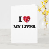 Ik hou van mijn lever kaart (Gele Bloem)