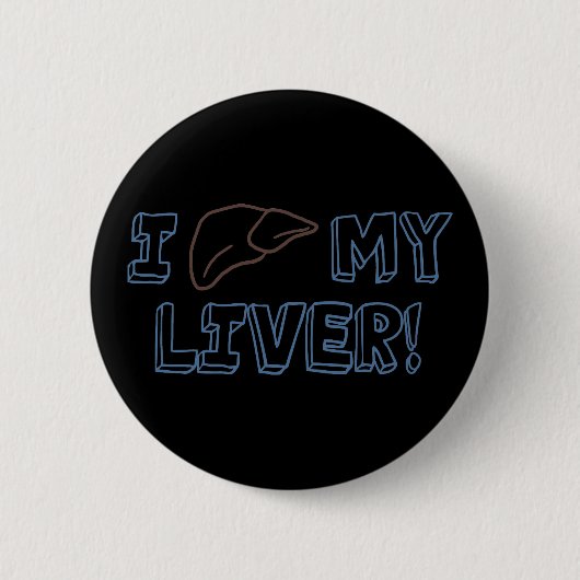 Ik hou van mijn lever ronde button 5,7 cm (Voorkant)