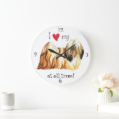 Ik hou van mijn Lhasa Apso Grote Klok (Huis)