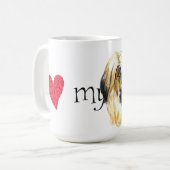 Ik hou van mijn Lhasa Apso Koffiemok (Voorkant links)
