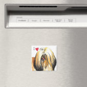 Ik hou van mijn Lhasa Apso Magneet (Insitu (Vaatwasser))