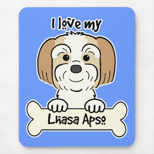 Ik hou van mijn Lhasa Apso Muismat (Voorkant)