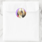 Ik hou van mijn Lhasa Apso Ronde Sticker (Tas)