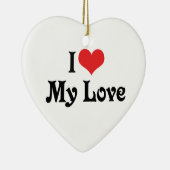 Ik hou van mijn liefde keramisch ornament (Rechts)