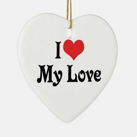 Ik hou van mijn liefde keramisch ornament (Rechts)