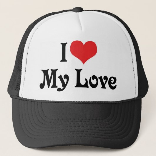 Ik hou van mijn liefde trucker pet (Voorkant)