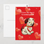 Ik hou van mijn lieve kleindochter, briefkaart (Voorkant / Achterkant)