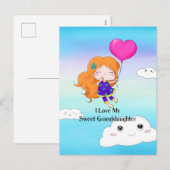 Ik hou van mijn lieve kleindochter... knuffels en feestdagenkaart (Voorkant / Achterkant)