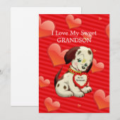 Ik hou van mijn lieve kleinzoon...Valentijnswensen (Voorkant / Achterkant)