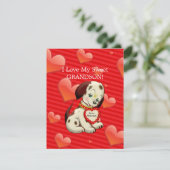 Ik hou van mijn lieve kleinzoon...Valentijnswensen Feestdagenkaart (Staand voorkant)