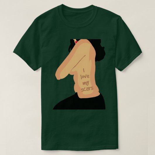 Ik hou van mijn littekens t-shirt (Design voorkant)
