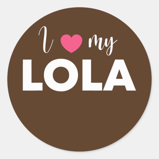 Ik hou van mijn Lola schattige Filipino grootmoede Ronde Sticker (Voorkant)
