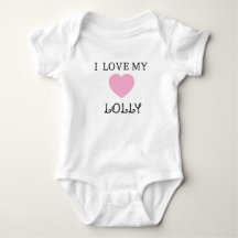 Ik hou van mijn Lolly aanpasbare baby body shirt