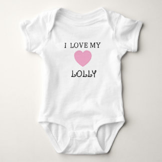 Ik hou van mijn Lolly aanpasbare baby body shirt