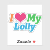 Ik hou van mijn lolly sticker (Vel)