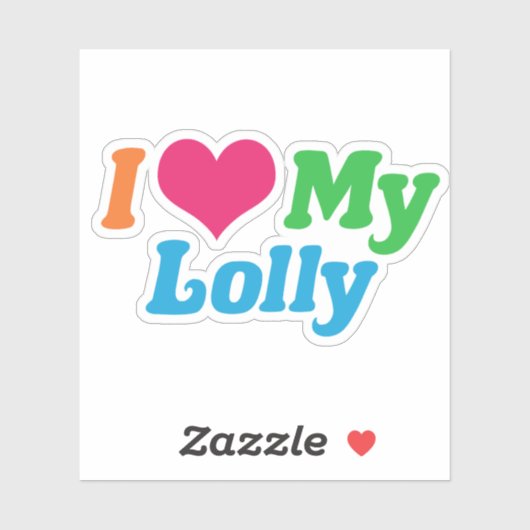 Ik hou van mijn lolly sticker (Vel)