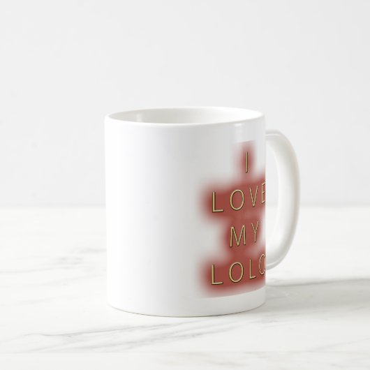 Ik hou van mijn Lolo (wit) Koffiemok (Voorkant rechts)