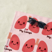 Ik hou van mijn longen - Schattigee lachende longe Strandlaken (In situ)