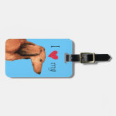 Ik hou van mijn Longhaire Dachshund Bagagelabel (Voorkant horizontaal)