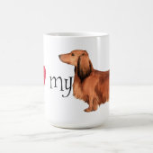 Ik hou van mijn Longhaire Dachshund Koffiemok (Center)