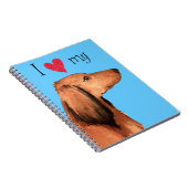 Ik hou van mijn Longhaire Dachshund Notitieboek (Rechterzijde)