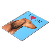 Ik hou van mijn Longhaire Dachshund Notitieboek (Linkerzijde)