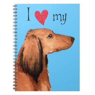 Ik hou van mijn Longhaire Dachshund Notitieboek