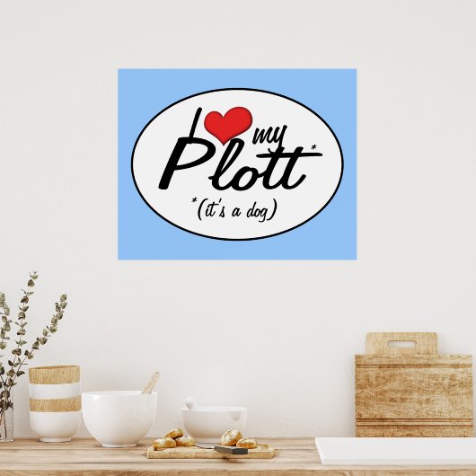 Ik hou van mijn lott (het is een hond) poster (Keuken)