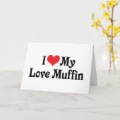 Ik hou van mijn Love Muffin Kaart (Gele Bloem)