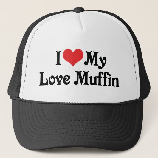 Ik hou van mijn Love Muffin Trucker Pet (Voorkant)