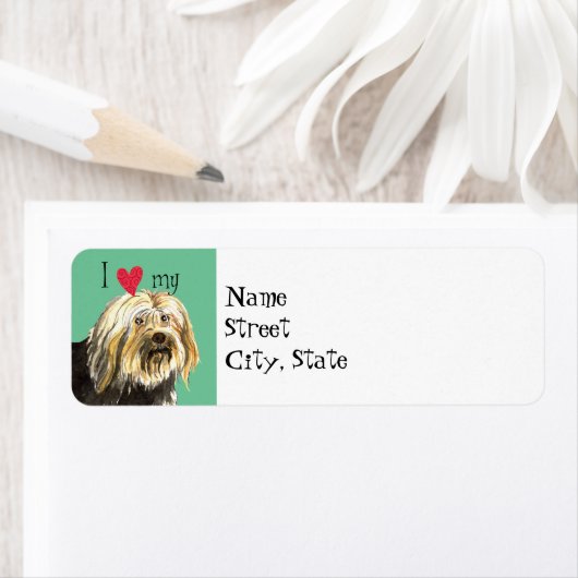 Ik hou van mijn Lowchen Etiket (Insitu)