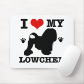Ik hou van mijn Lowchen Muismat (Met muis)