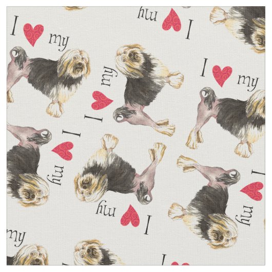 Ik hou van mijn Lowchen Stof (Close Up)